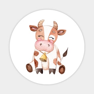 Cute brown cow Magnet